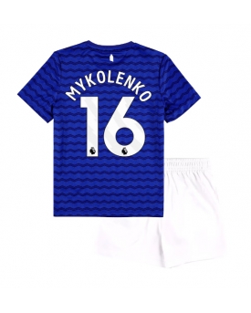 Billige Fotballdrakt Everton Vitaliy Mykolenko #16 Replika Hjemmedraktsett Barn 2025-26 Kortermet (med bukser)